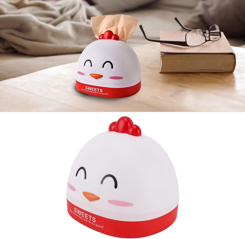 White Chicken Shaped Tissue Box Dispenser Desktop Holder For Living Room Kitchen Office - Image 4